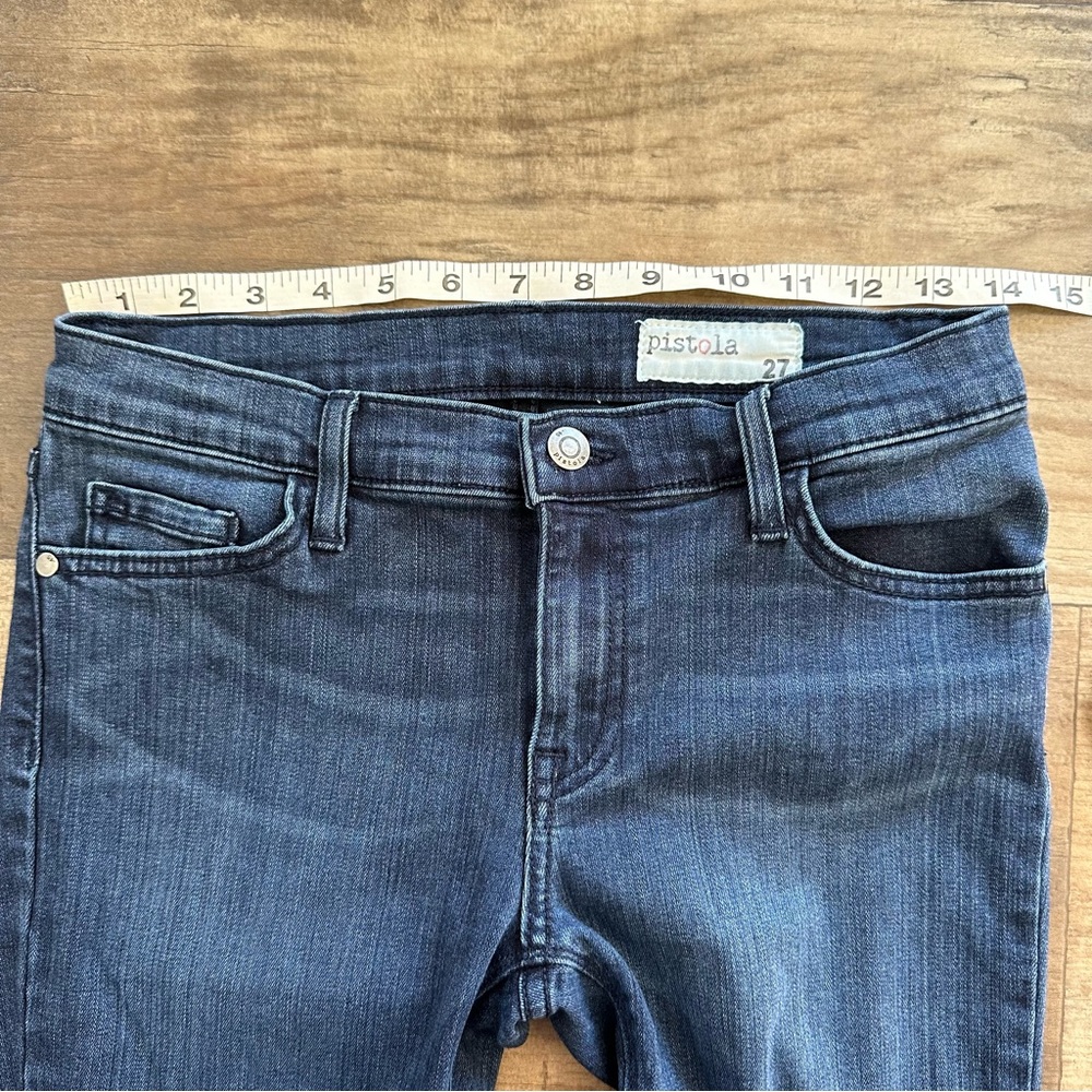 Revolve Pistola dark wash skinny cropped jeans - Picture 7 of 9